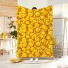 Cute Cartoon Ducks Throw Lightweight 240G Flannel Blanket Soft Skin-Friendly For Summer Cooling
