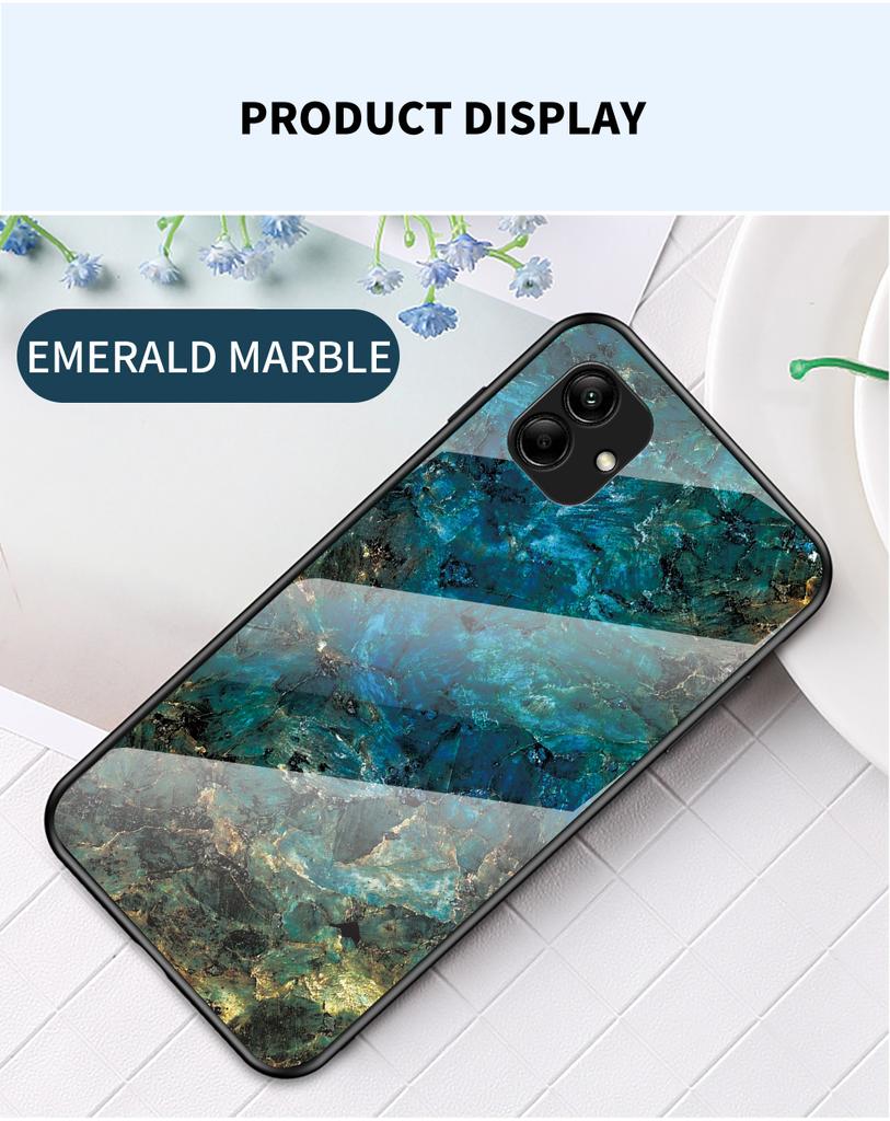 Obudowa do Samsung Galaxy S10e S21 S22 S23 Plus Ultra FE S7 M33 A04 A24 A05 A05S 4G 5G obudowa marmurkowa obudowa ze szkła hartowanego tylna pokrywa