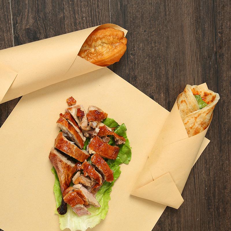 Baking Cake Fast Food Restaurant Packaging Paper French Fries Fried Chicken Food Tray Paper Hamburg Disposable Water Oil Repellent Kraft Papers