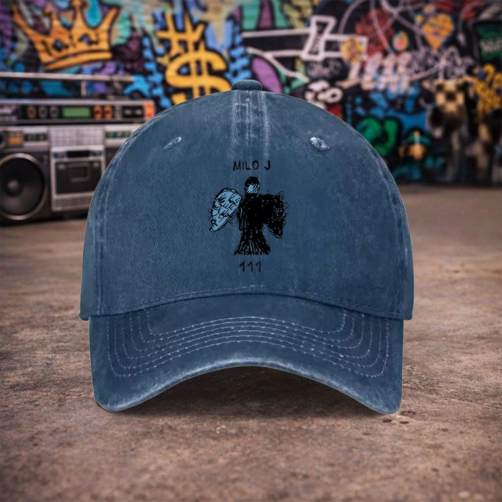 pc Unisex Milo J  Vintage Washed Baseball Cap  Unisexs Trendy Hat  Versatile Duckbill Cap  Fun Print  A Unique Birthday Gi