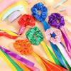 Dance Accessories Polyester Gymnastics Long Ribbon Rainbow Elastic Ribbon Headband Multicolor Wrist Straps Rhythm Dance