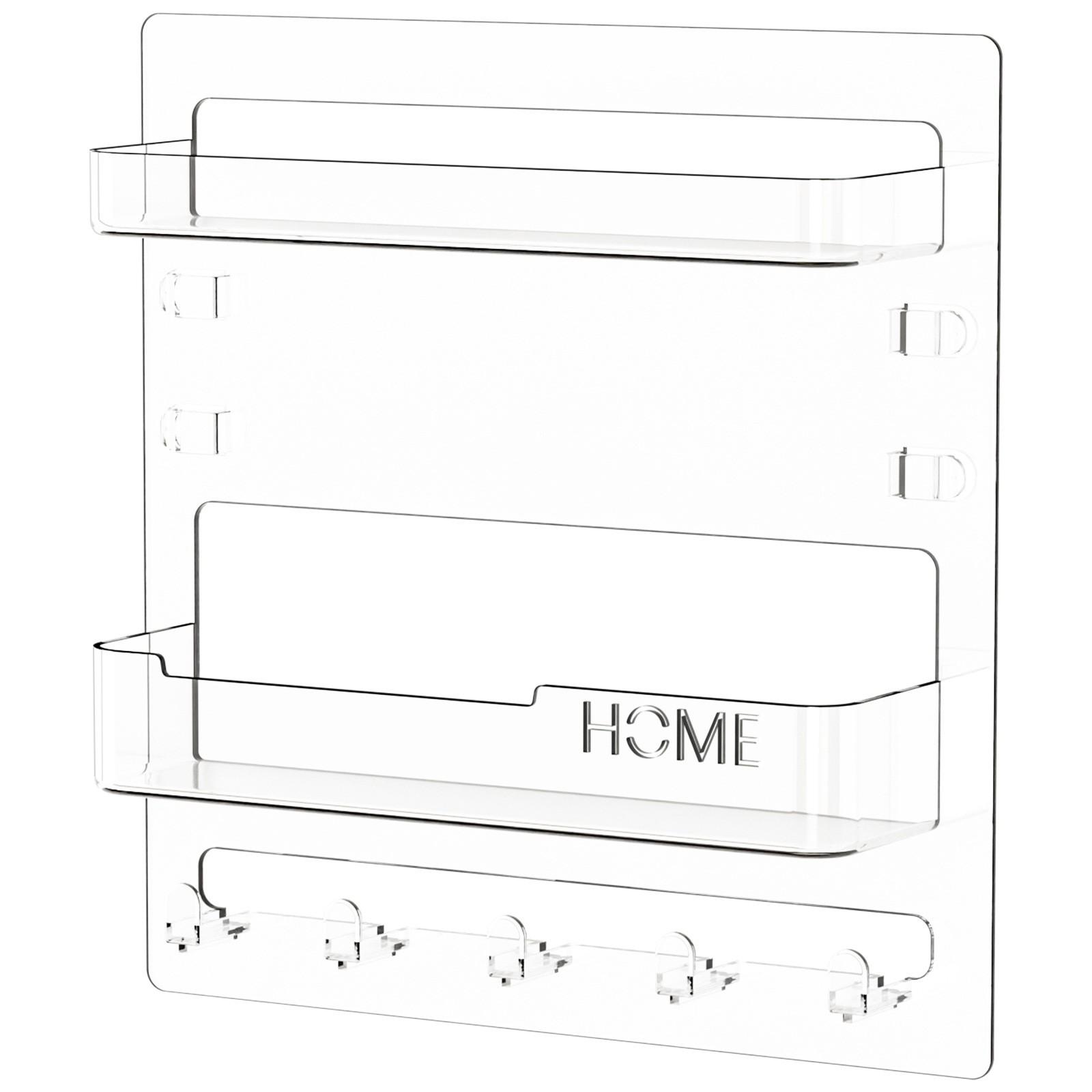 

Wall Mounted Storage Box Remote Control Air Conditioner Organizer Storage Case Mobile Phone Plug Holder Stand Container Rack чистый