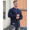 Mechieng Men's Long Sleeve Training T-Shirt, Light Khaki, Size M, for Gym and Strength Training