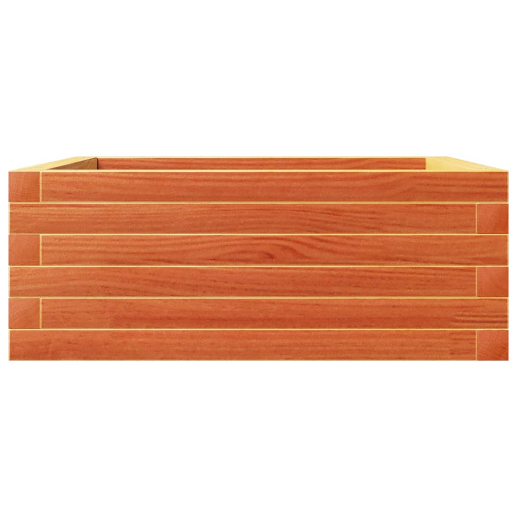 Plant Pot Wax Brown 60x60x23 cm Solid Pine Wood