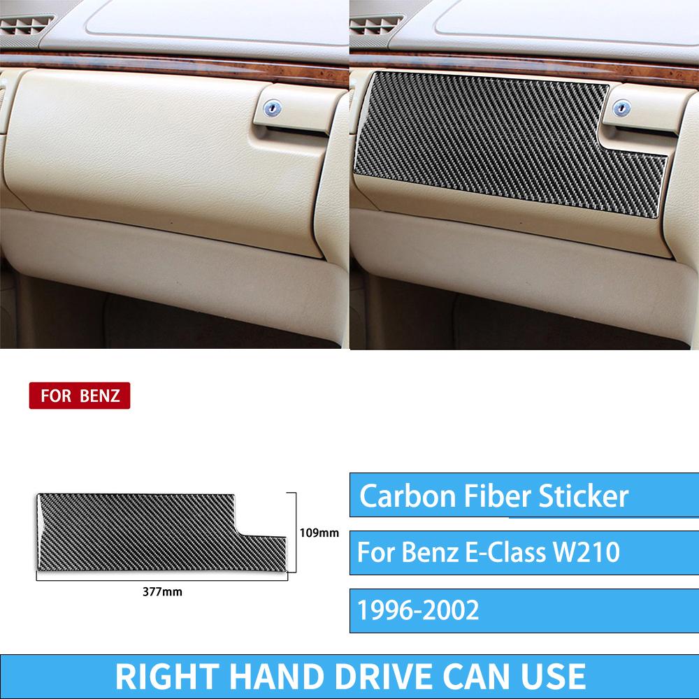 Carbon Fiber Car Interior Accessories Center Console Dashboard Gear Full Set Tuning Stickers For Mercedes W210 E Class 1996-2002
