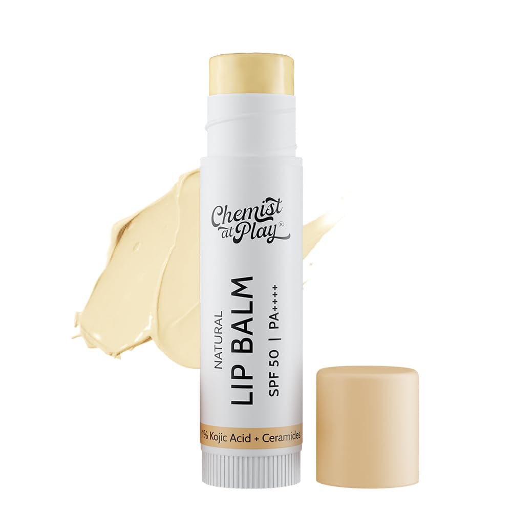 

Chemist At Play Natural Lip Balm SPF 50 PA++++ with 1% Kojic Acid & Ceramides 4.5 g Pack