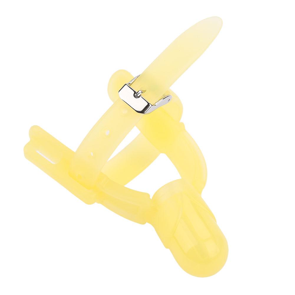 Daumenlutschen Finger oder Silikon Beißring für Babys Säuglinge (Gelb)