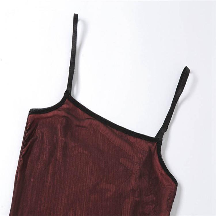 Women Summer Spaghetti Strap Mini Bodycon Dress Slash Neck Split Hip Party Short Ladies