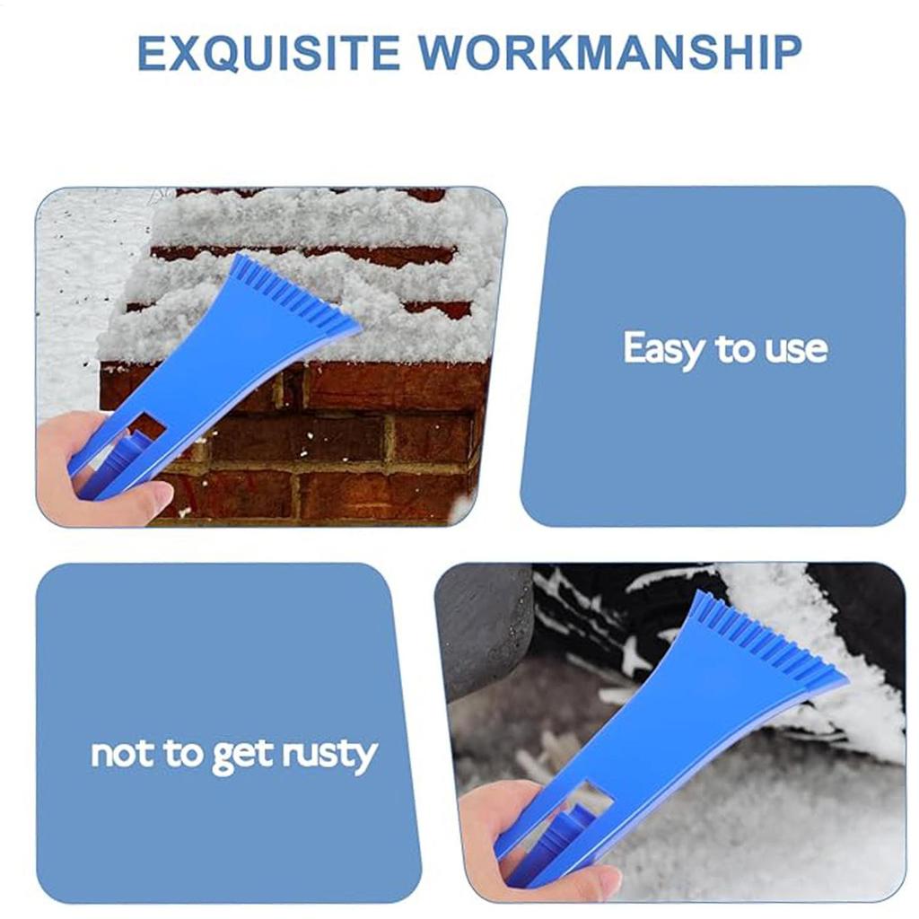 Ice Scraper For Freezer 9 Inch Ergonomic Grip Snow Remover For Cars Heavy Duty Shovel Cleaning Spade For Window Truck Freezer