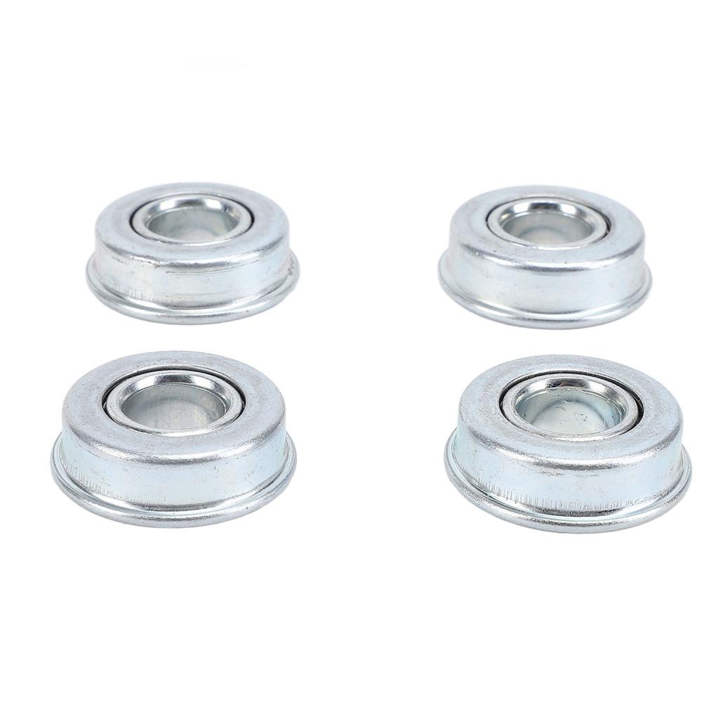 4PCS Steel Material Mower Shaft Bearings Silver Ball Bearing Replacement Lawn Mower Bearings