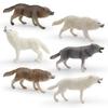 Wild Animal Model Pvc Pack With Motion Wolf Figures For Kids Learning And Decor