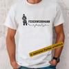 Men's Firefighter Heartbeat T Shirt Casual for Fireman Fire Department First Responder Vintage