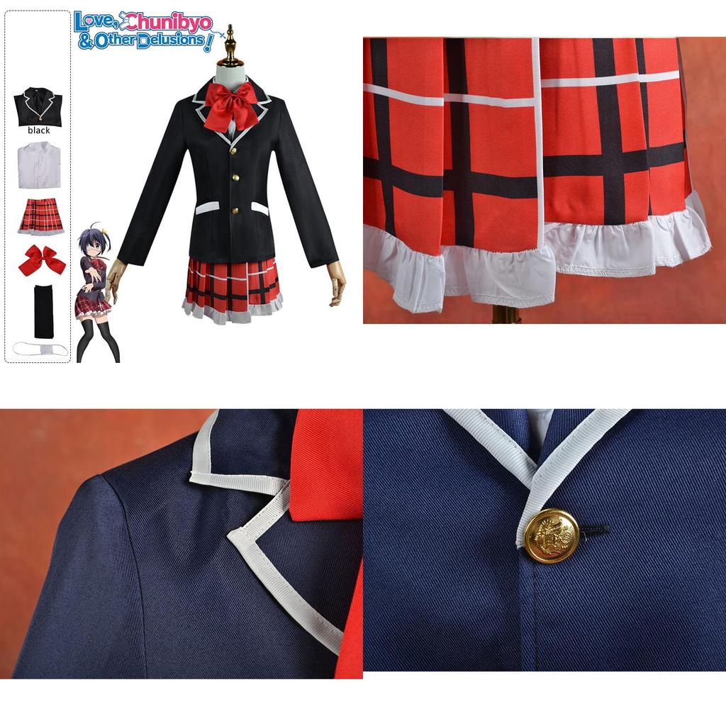 Love Chunibyo Other Delusions--takanashi Rikka Uniform Outfit Cosplay Costume