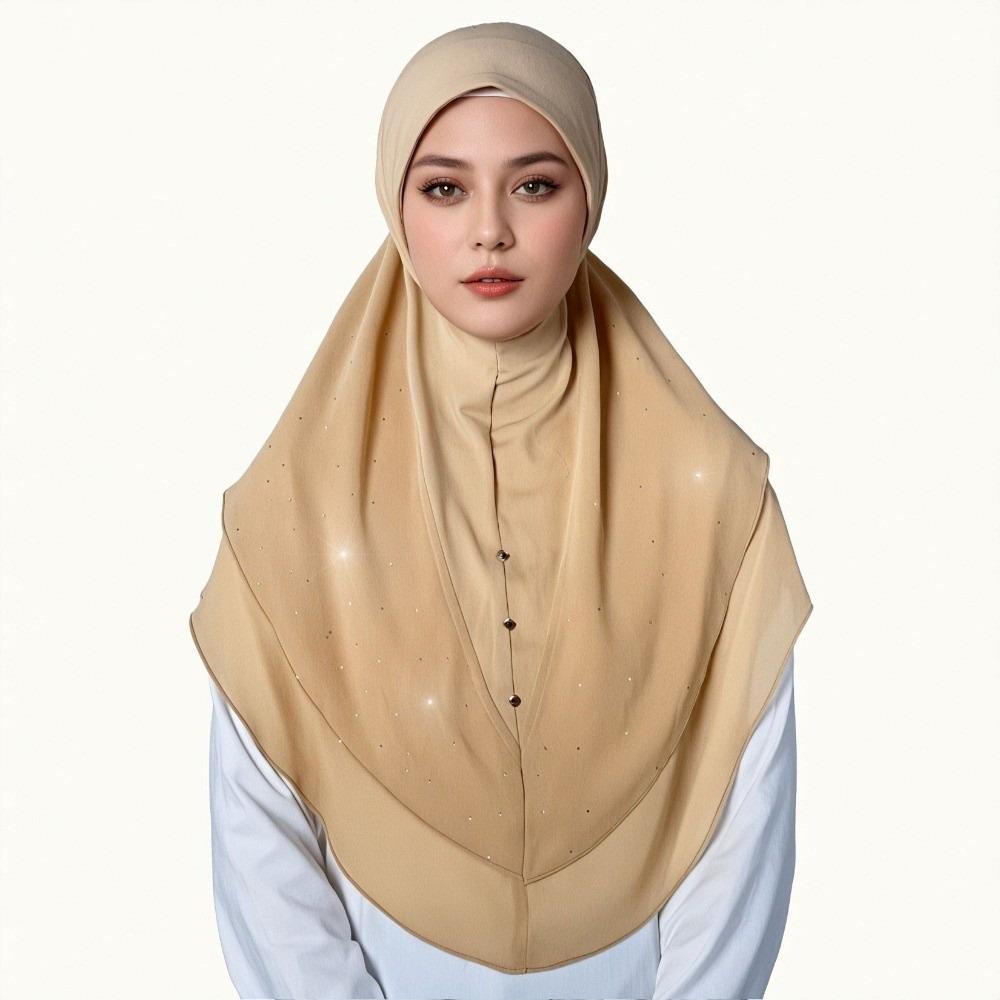 Breathable Instant Hijab Milk Silk Hijab Headwear New Muslim Headscarf Commuting
