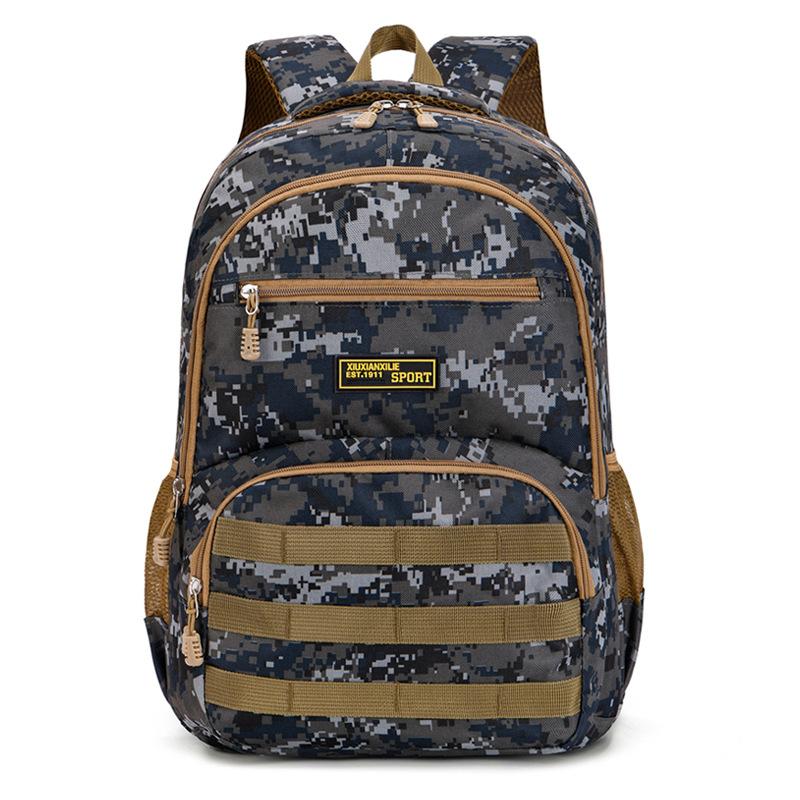 Camouflage Backpack Travel Backpack Men's High-end Level Elementary School Student School Bag Junior High School Computer Bag