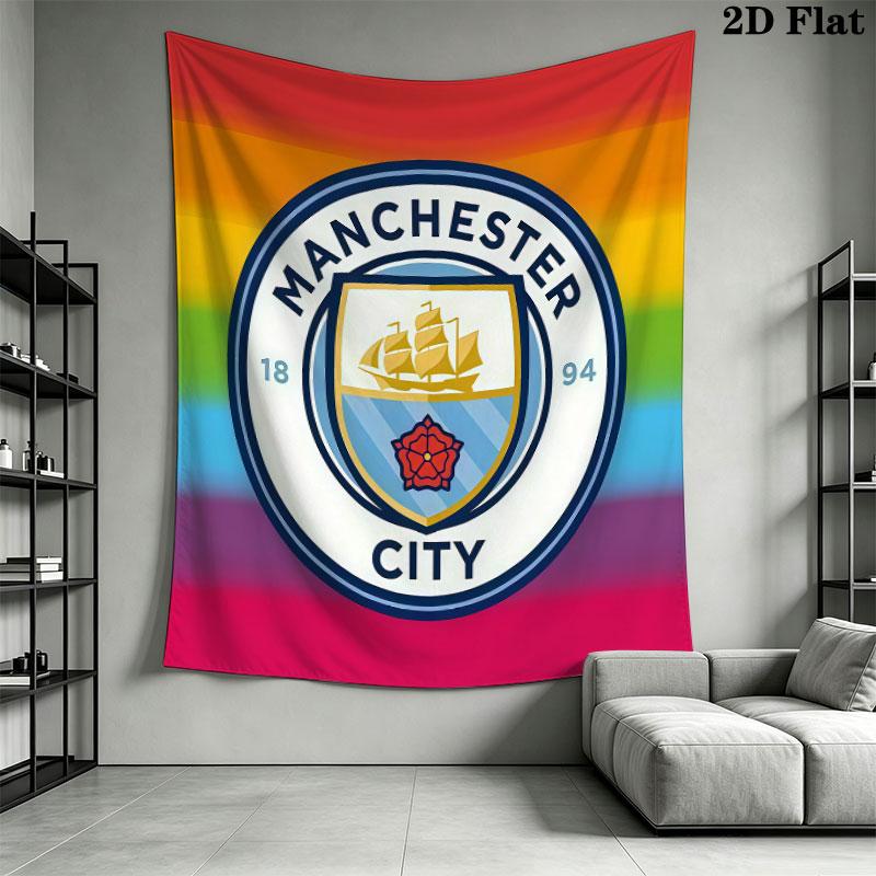 Etihad MCFC GroundWall Hanging Printed Fabric Blanket Decorative Tapestries for Bedroom Living Room Home Decor