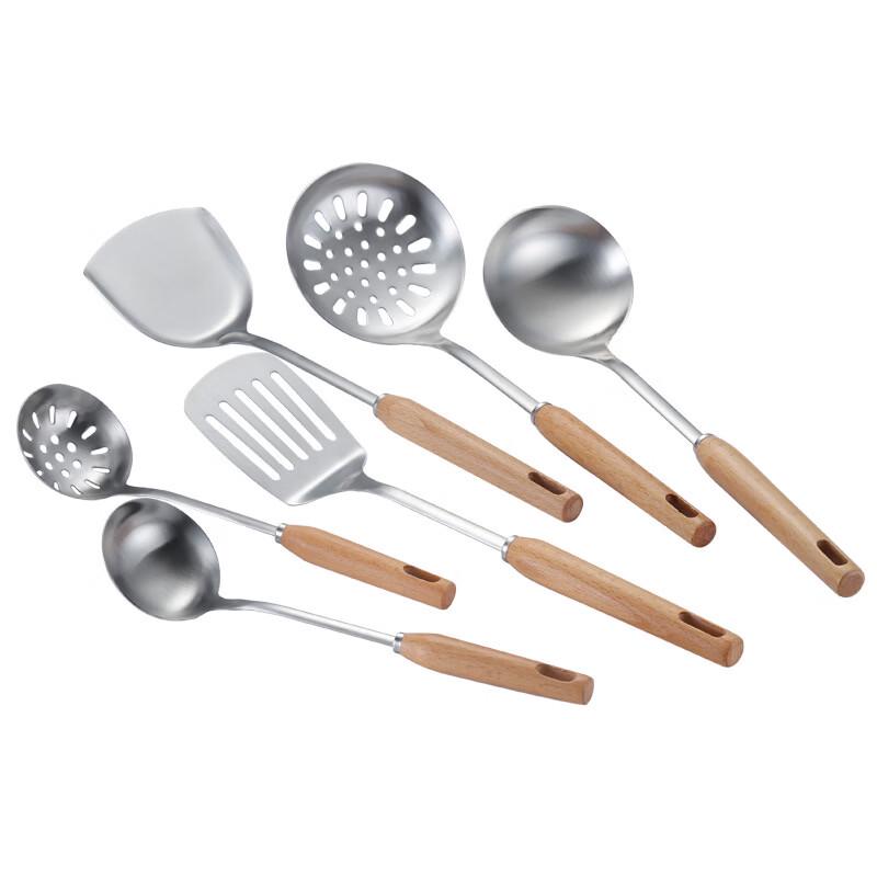 Beechwood Handle Stainless Steel Kitchen Utensil