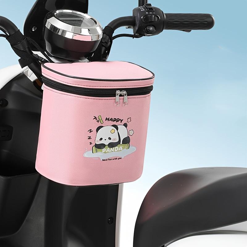

Сумка для хранения электровелосипеда, Съемный плечевой ремень, Большая вместимость, Передняя сумка для хранения для мотоциклов и скутеров розовый