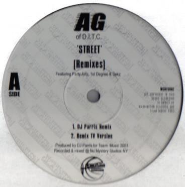 

12inch Record AG - Street [Remixes] WCNYC002 Washington Clas 2003 UK Rap & Hip-Hop/R&B Used