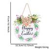 Cheerful Easter Wooden Decoration Sign With Beautiful Rabbit Artwork And Colorful Accents Egg