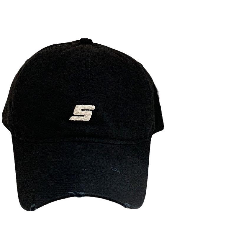 Baseball Hat for Women's American Retro Letters Korean Versatile Face Showing Small Soft Top Trendy Duck Tongue Cap