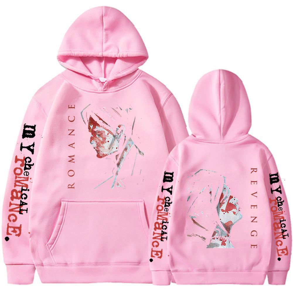 Punkbandet My Chemical Romance Huvtröjor Three Cheers for Sweet Revenge Huvtröjor Herr Dam Oversized Pullovrar