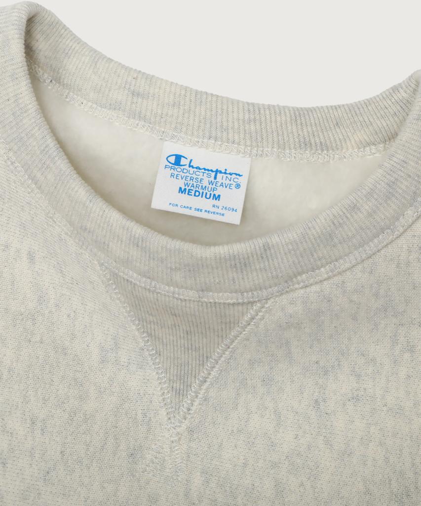 Champion Women'S Reverse Weave Signature Graphic Brushed Sweatshirt Oatmeal