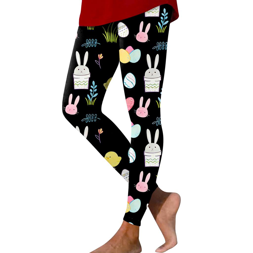 Pantaloni da Yoga Elasticizzati Slim da Donna Casual alla Moda per Esterno con Stampa Natalizia Pantaloni Corti