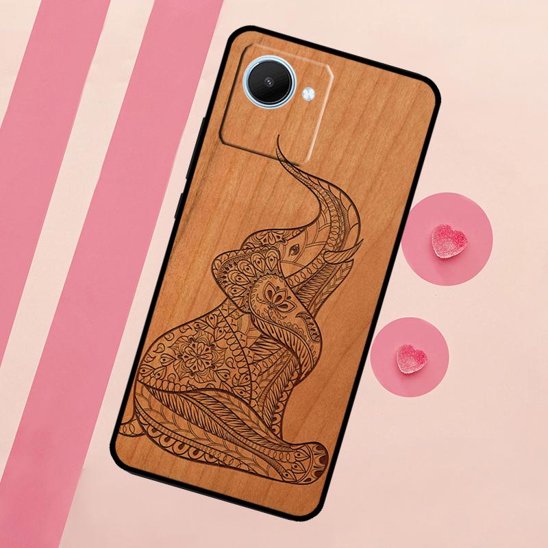 Turtle Elephant Dragon Wood For Realme 15 10 11 12 13 14 Pro Plus C65 C67 C75 C63 C61 C55 C51 C53 C35 GT6 GT7 Pro Case