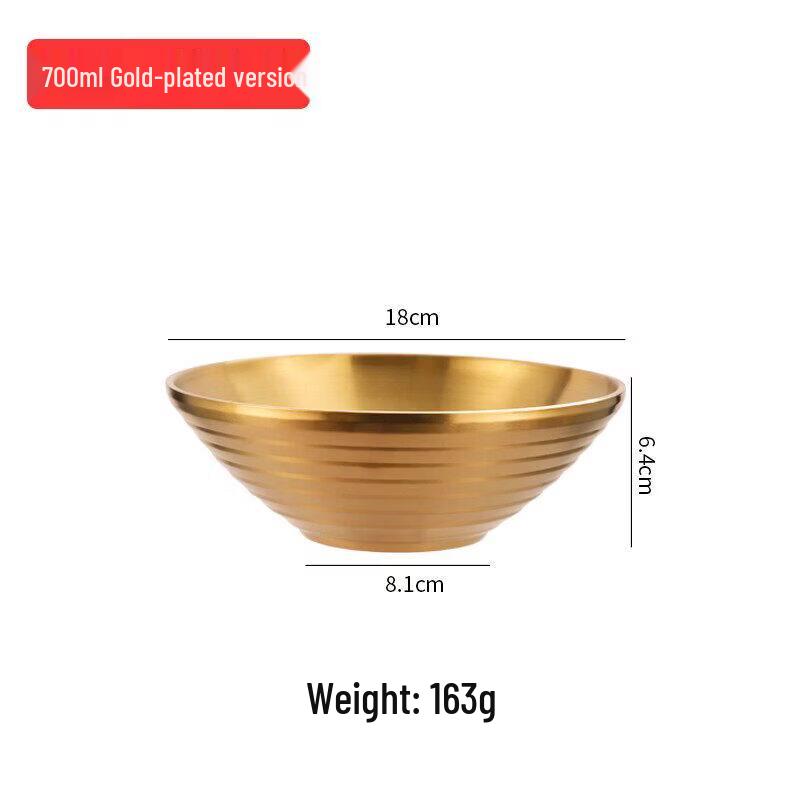 QIWAI 304 Stainless Steel Large Noodle & Soup Bowl