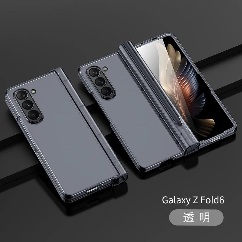 Kunststoffschale Membran Handyhülle für Samsung Galaxy Z Fold 7 6 5 4 3 Fold6 Fold5 Fold7 mit Stifthalter Scharnierschutzabdeckung