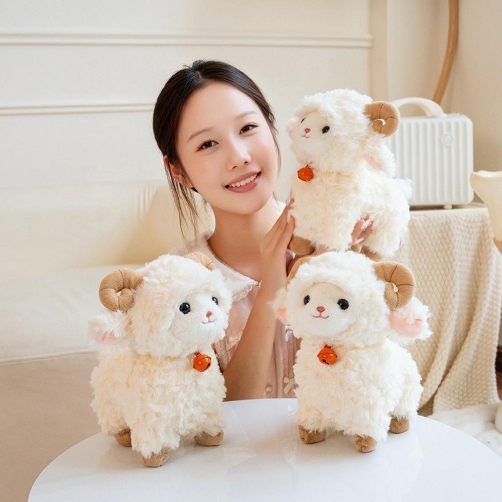 Fluffy Soft Plush Sheep Doll Standing New Year Sheep Commemorative Doll New Year Gift