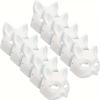 Plastic Blank White Mask Halloween Cosplay Cat Fox DIY Paintable Half Face Mask Animal Costume Party Decorate Craft Prop
