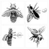 [Shinjuku Gin No Kura] Honeybee Sterling Silver 925 Earring (Single Earring) 3D Realistic Insect Bee Animal Merchandise Stud