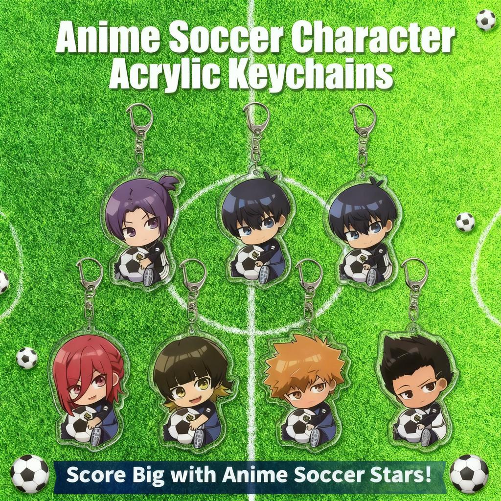 Blue Lock Sae Itoshi Acrylic Beautiful Keychain Anime School Campus Merchandise Figure Cross Border Ready Stock Dropshipping