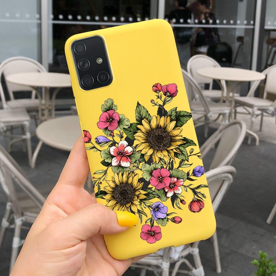 A51 A71 Case For Samsung Galaxy A51 4G Soft Touch Silicon Cover Shockproof Bumper Back Protector Bag for Samsung A 51 A 71 Coque