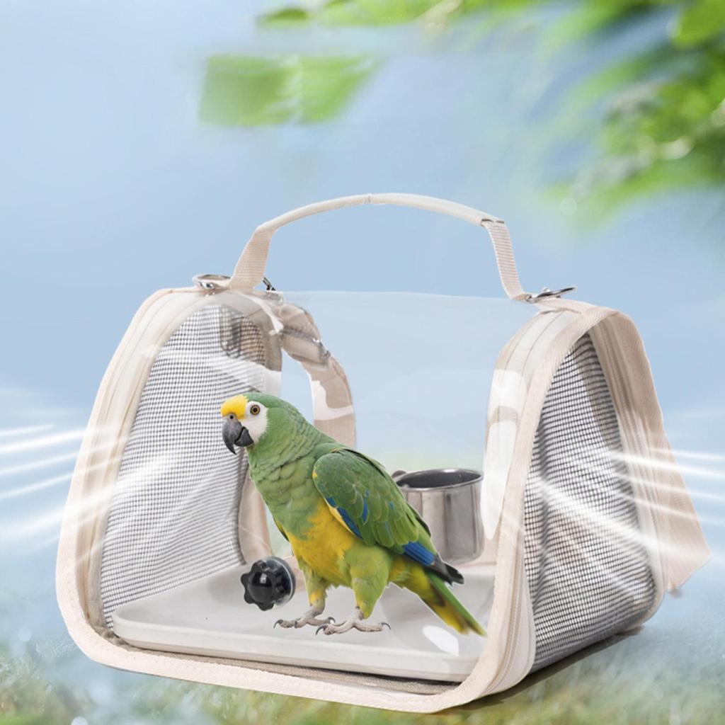 Bird Travel Carrier Bird Transport Backpack with Perch Parakeet Carrier Bag for Parrot Parakeet Cockatiel Conure Cockatoo