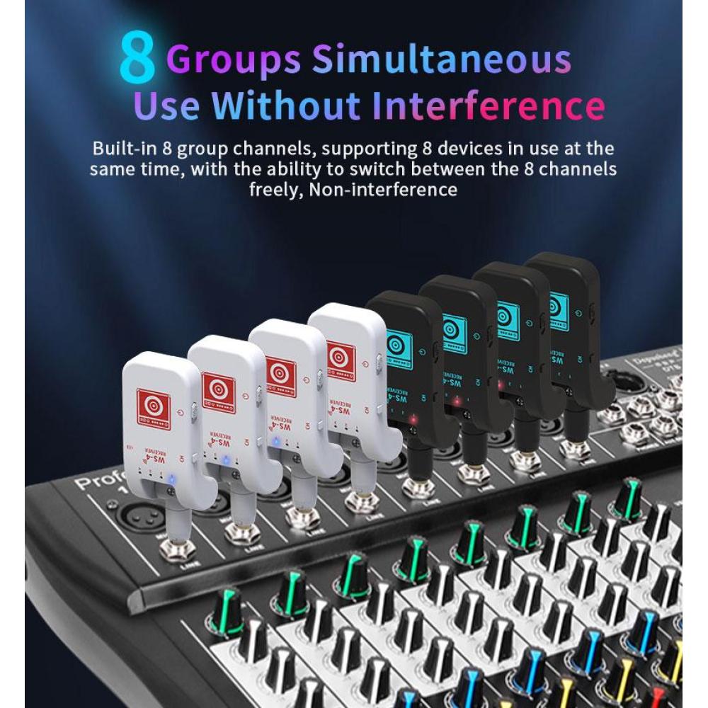 For Guitar Transmitter and Receiver 40M Low Latency Transmission HiFi Audio AUTO Connect Compatible Speaker Amplifier