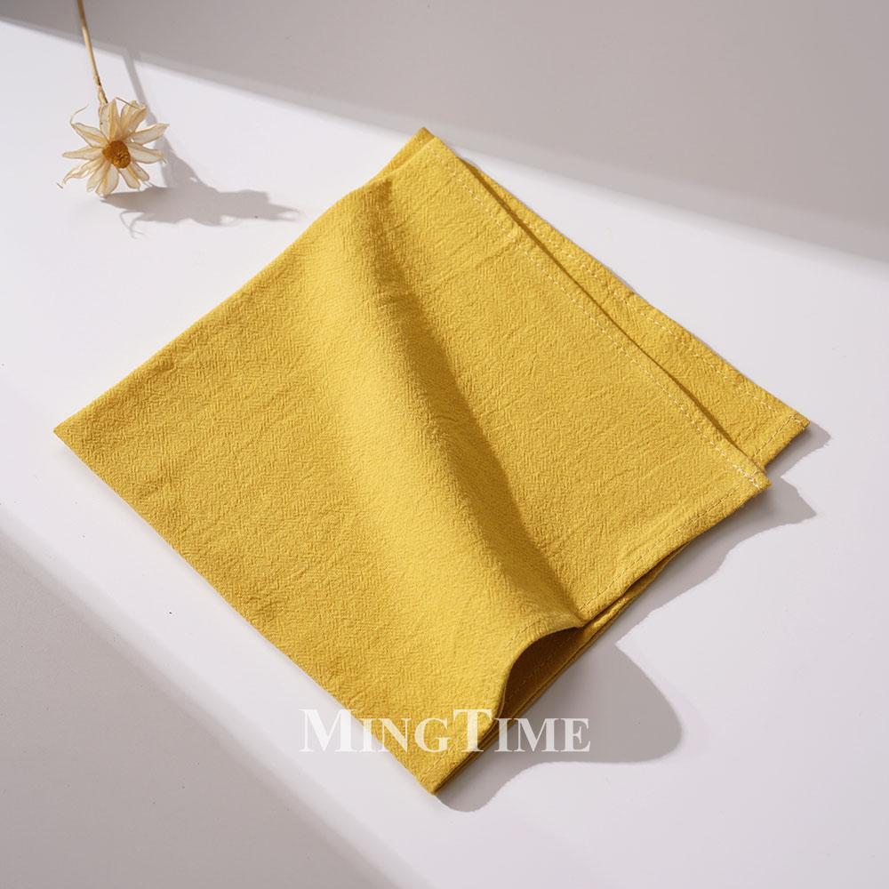 6pcs Cloth Napkins 40cm X 40cm Plain Washed Cotton Vintage Reusable Table Napkin for Gatherings Wedding Baby Shower Dinner Party