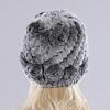 Hot Sell Women Winter Knitted Real Rex Rabbit Fur Hat Fluffy Natural Rex Rabbit Fur Cap Lady Good Elastic Genuine Fur Hats