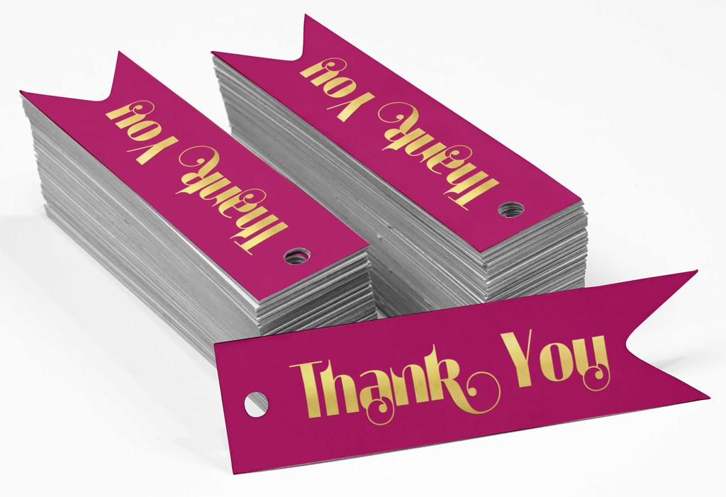Inkdotpot Gold Foil Paper Hang Tags Thank You Bridal Shower Favor Tags 100
