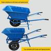 Dual-Wheel Agricultural Wheelbarrow - Small Handcart for Orchard, Construction, or Goods Transport
