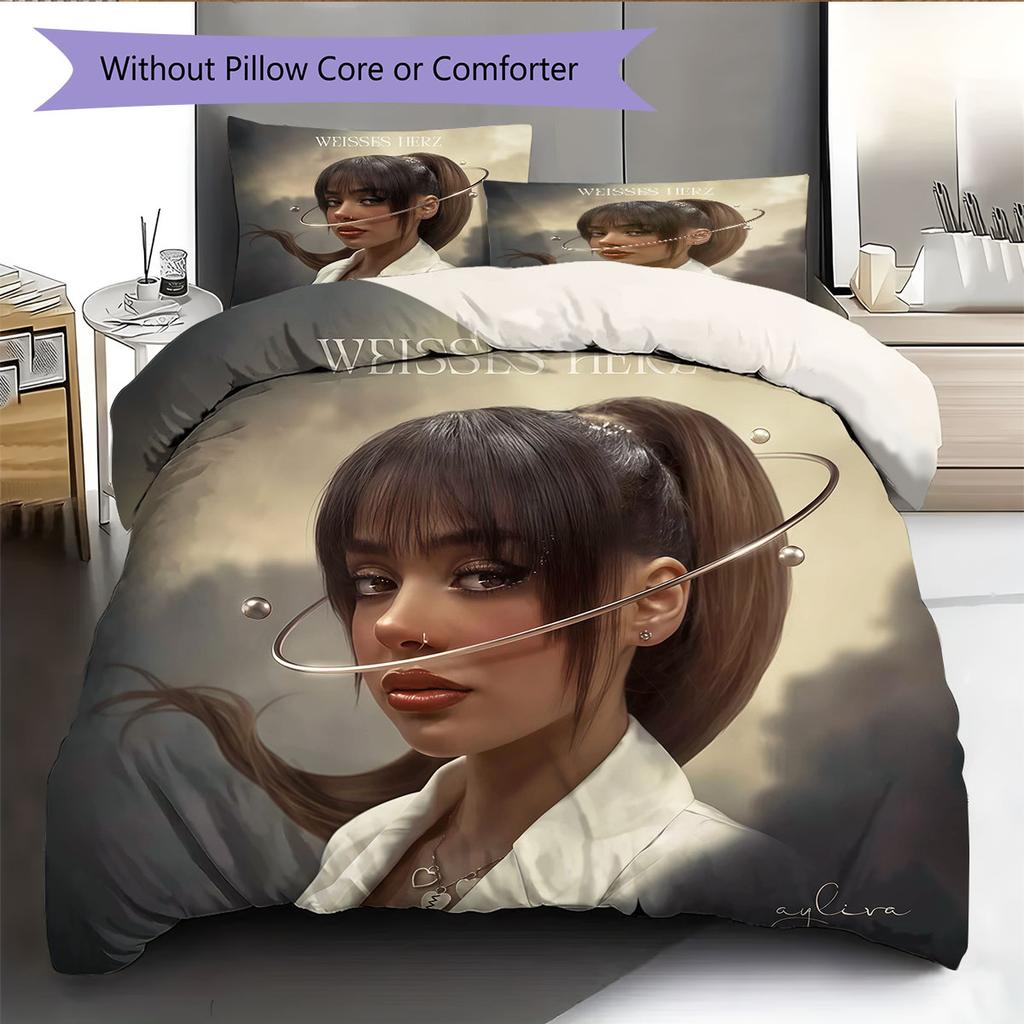 AYLIVA Poster Biancheria da Letto Trapunta Set Copripiumino Federa Decorazione per la Casa Regalo di Compleanno (1 * copripiumino + 2 * federa, senza nucleo)