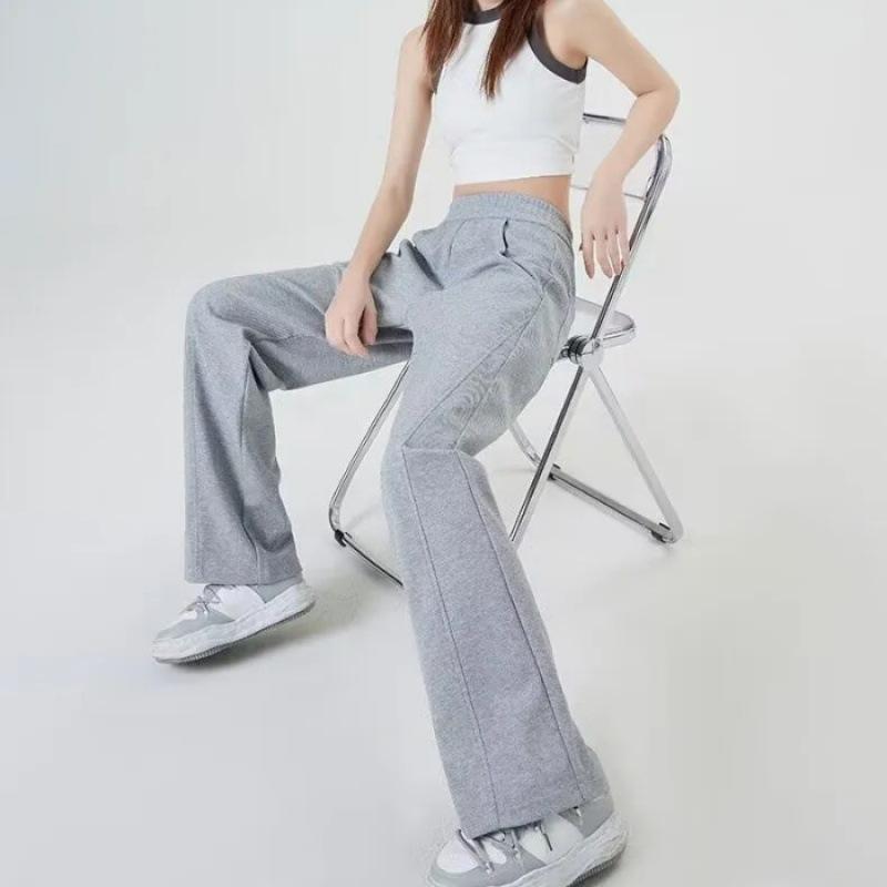 

Женские спортивные штаны Весна, Осень и Зима Уличный стиль Инс Тренд Спортивные штаны Брюки-бананы Повседневные Свободные Широкие брюки 2XL светло-серый