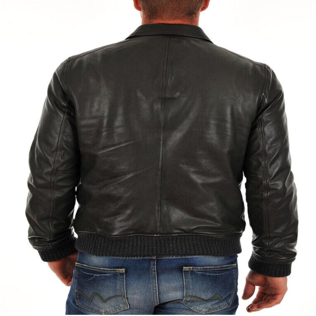 NOORA Men's Real Lambskin Leather Jacket ST094