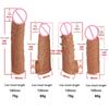 Men's Soft Rubber Exotic Condom Simulation Penis Crystal Set TPE Sex Toys Sex Product Long and Thick Penis Ring