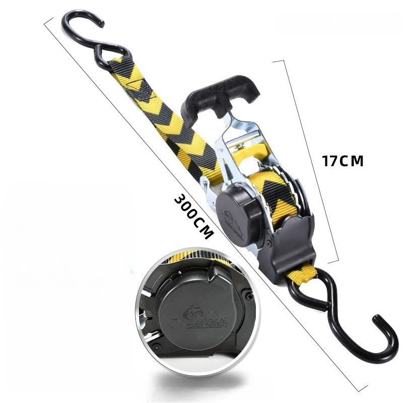 Ratchet Strap-3 Meters Long, 25 Mm Wide, Metal Handle-heavy Cargo Fixed Wheel Strap