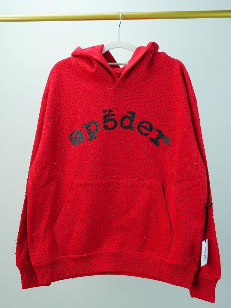 Spider Original Rhinestone Hoodie and Fleece-lined Sweatpants Set