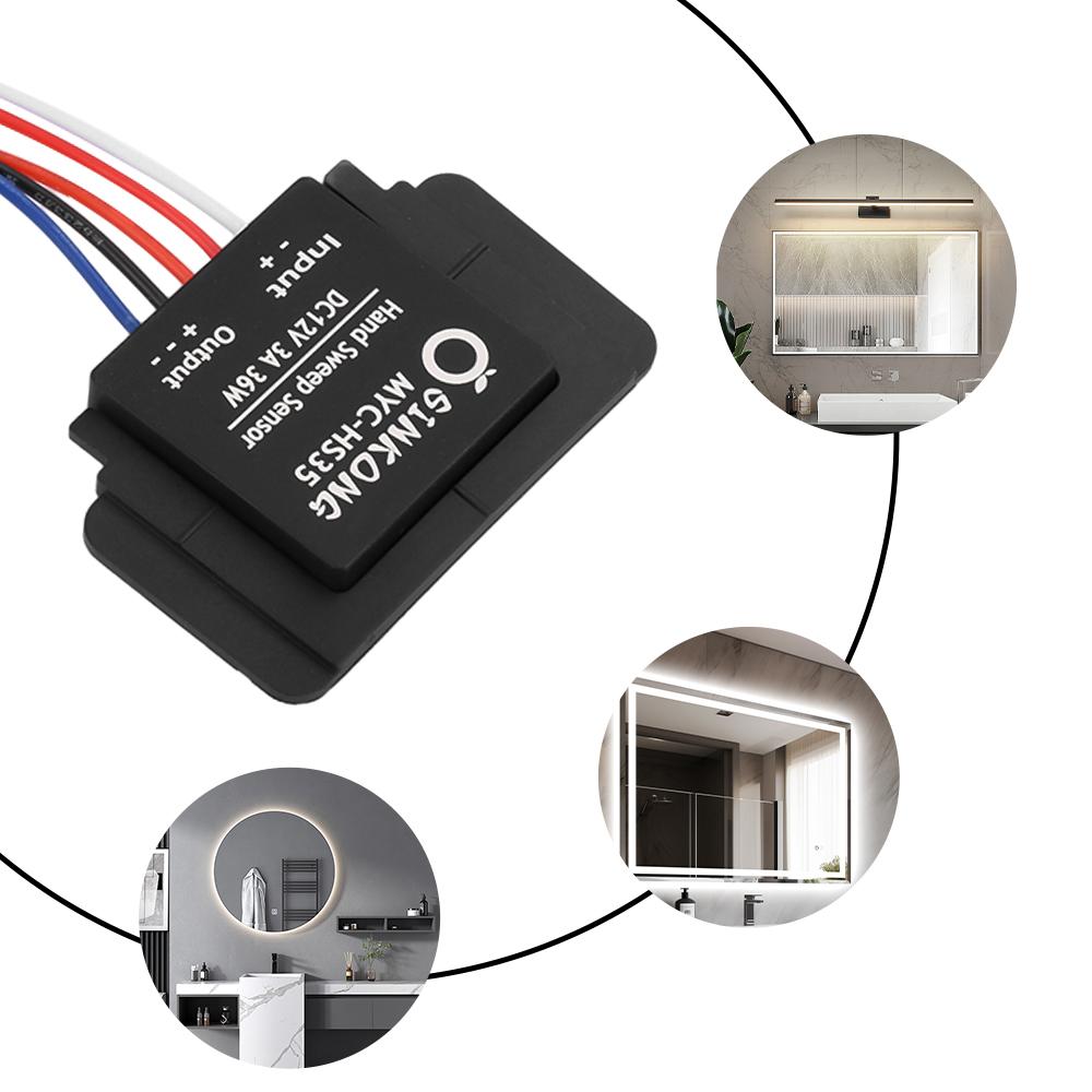 DC 11V 1A 16W LED Dimmer Switch Hand Scan Dimmer Sensor Switch Infinite dimming For Bathroom Mirror Light Backlight Decoration