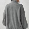 New Women's Plush Lined Stand Collar Sweatshirt, Half Zip Casual Pullover Top with Fleece Lining for Autumn Winter Warm Sports Wear